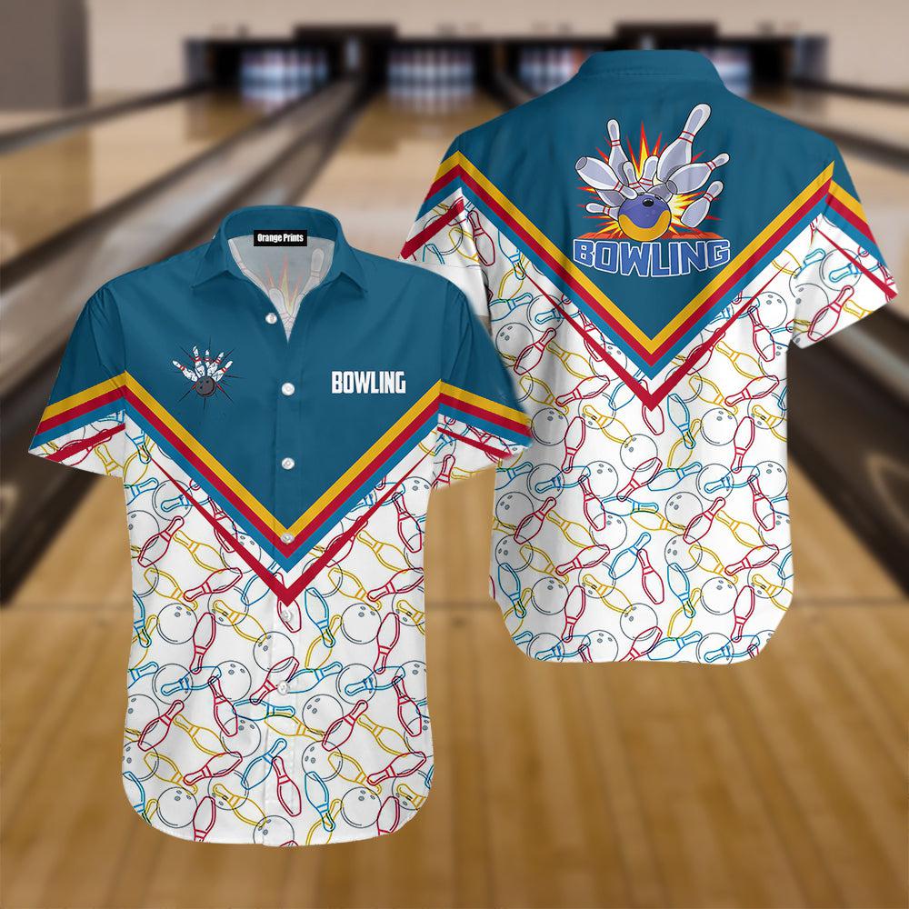 Those Who Love Bowling - Gift For Men & Women - Blue And White Hawaiian Shirt
