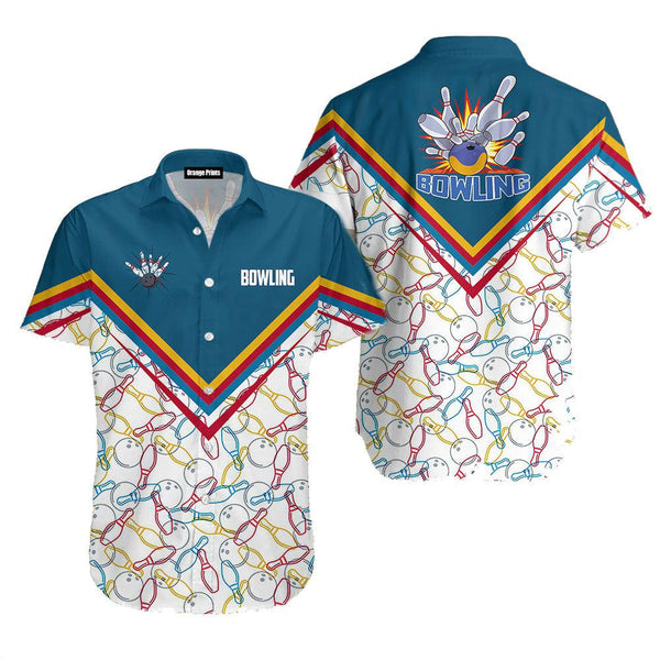 Those Who Love Bowling - Gift For Men & Women - Blue And White Hawaiian Shirt