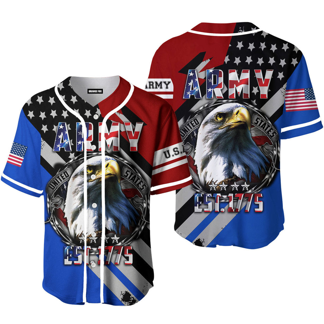 US Army Veteran Baseball Jersey For Men & Women