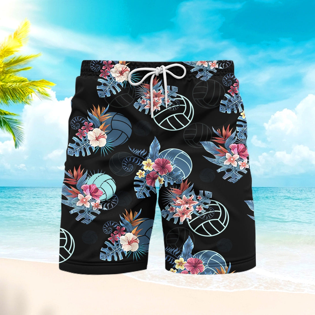 Volleyball Tropical Beach Shorts For Men