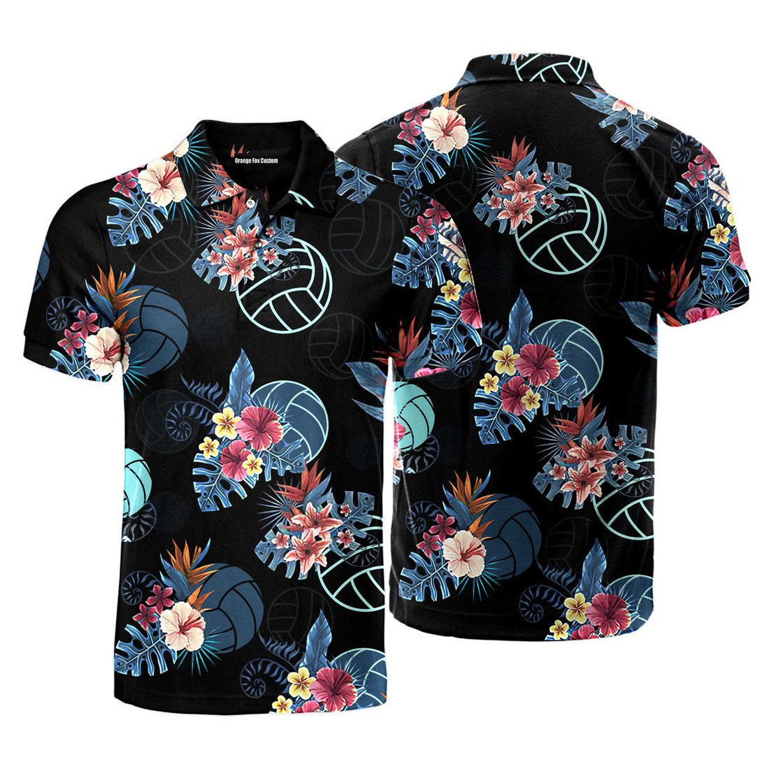 Volleyball Tropical Polo Shirt For Men