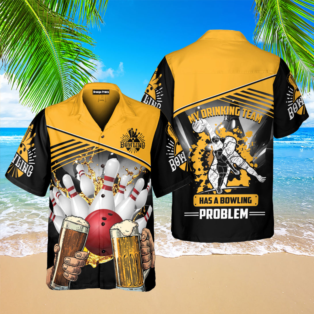 Bowling My Drinking Team Hawaiian Shirt For Men & Women WH1227