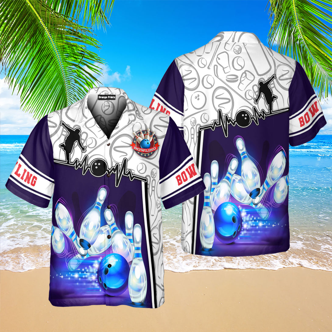 Blue Bowling Sport Lover Hawaiian Shirt For Men & Women WH1229
