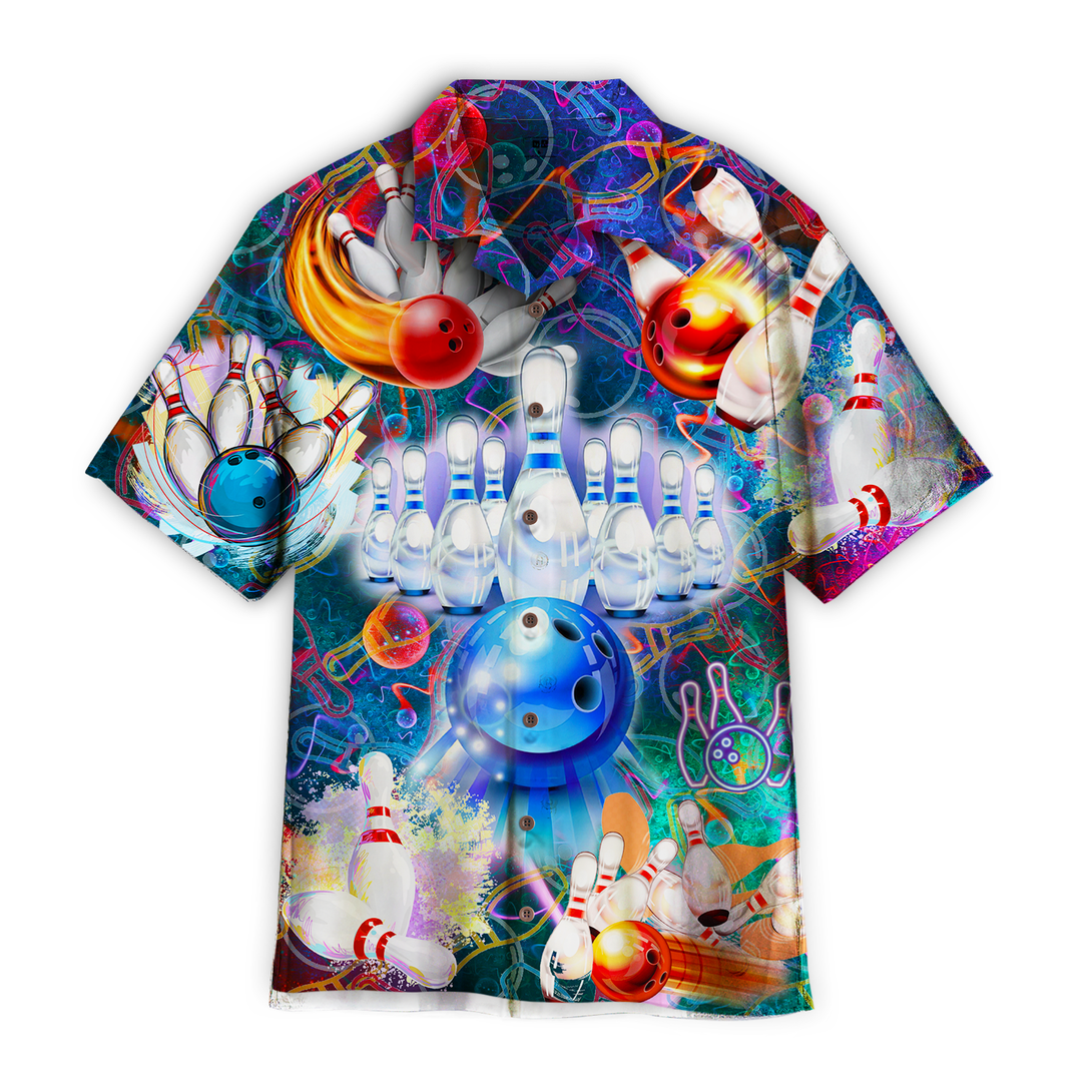 Multi Bowling Flash Light Hawaiian Shirt For Men & Women WT1469