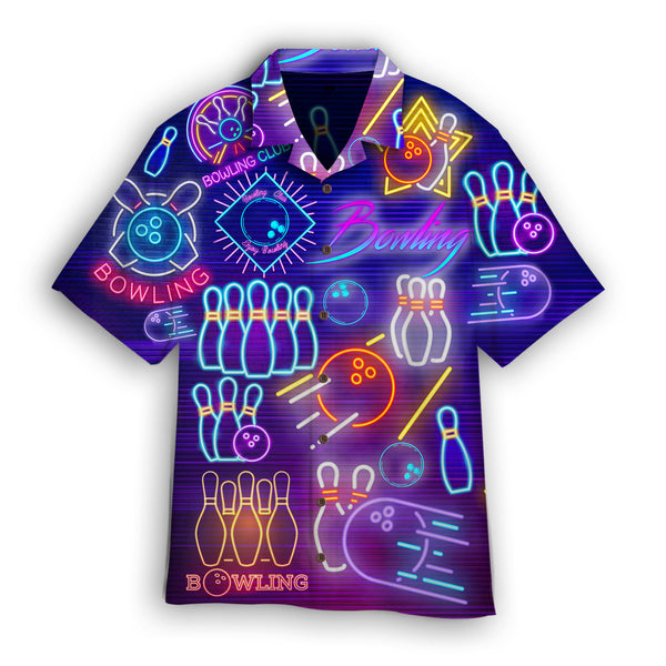 Bowling Club Neon Hawaiian Shirt For Men & Women WT1826