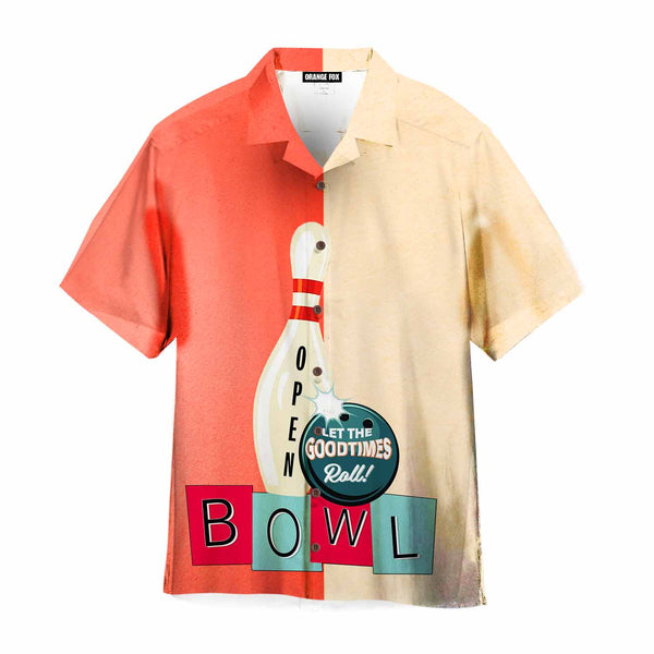 Let The Good Times Roll Bowling Retro Vintage Hawaiian Shirt For Men & Women WT3110