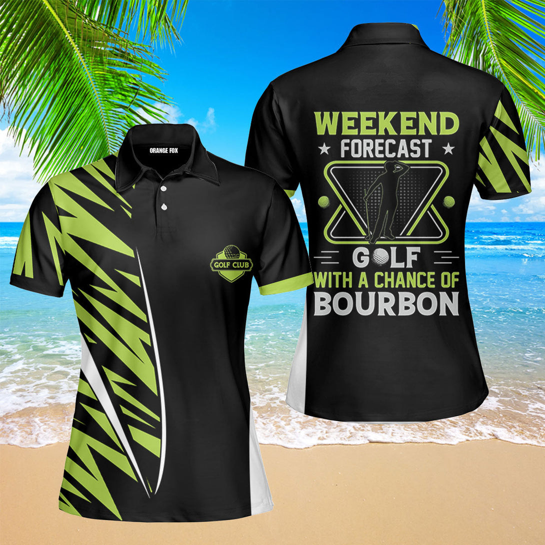Weekend Forecast Golf With Chance Of Bourbon - Gift for Golf Lovers - Green Black