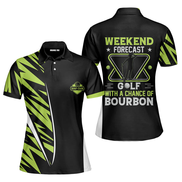 Weekend Forecast Golf With Chance Of Bourbon - Gift for Golf Lovers - Green Black