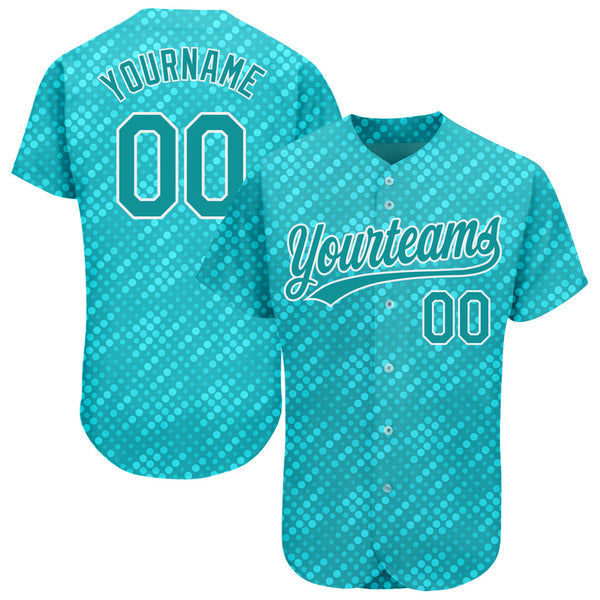 Custom Aqua Steel Gray-White 3D Pattern Authentic Baseball Jersey