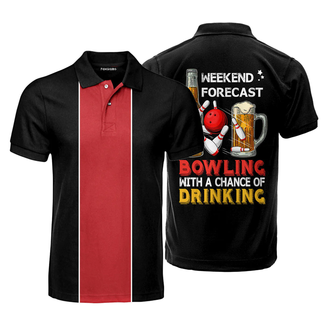 Bowling Weekend Forecast Polo Shirt For Men