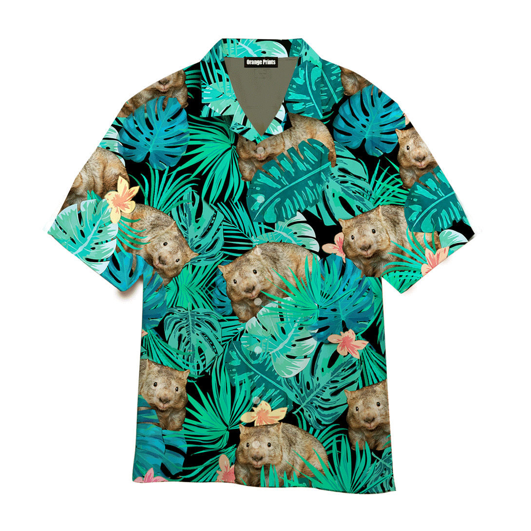 Wombat Tropical Leaves Hawaiian Shirt For Men And Women HW6513